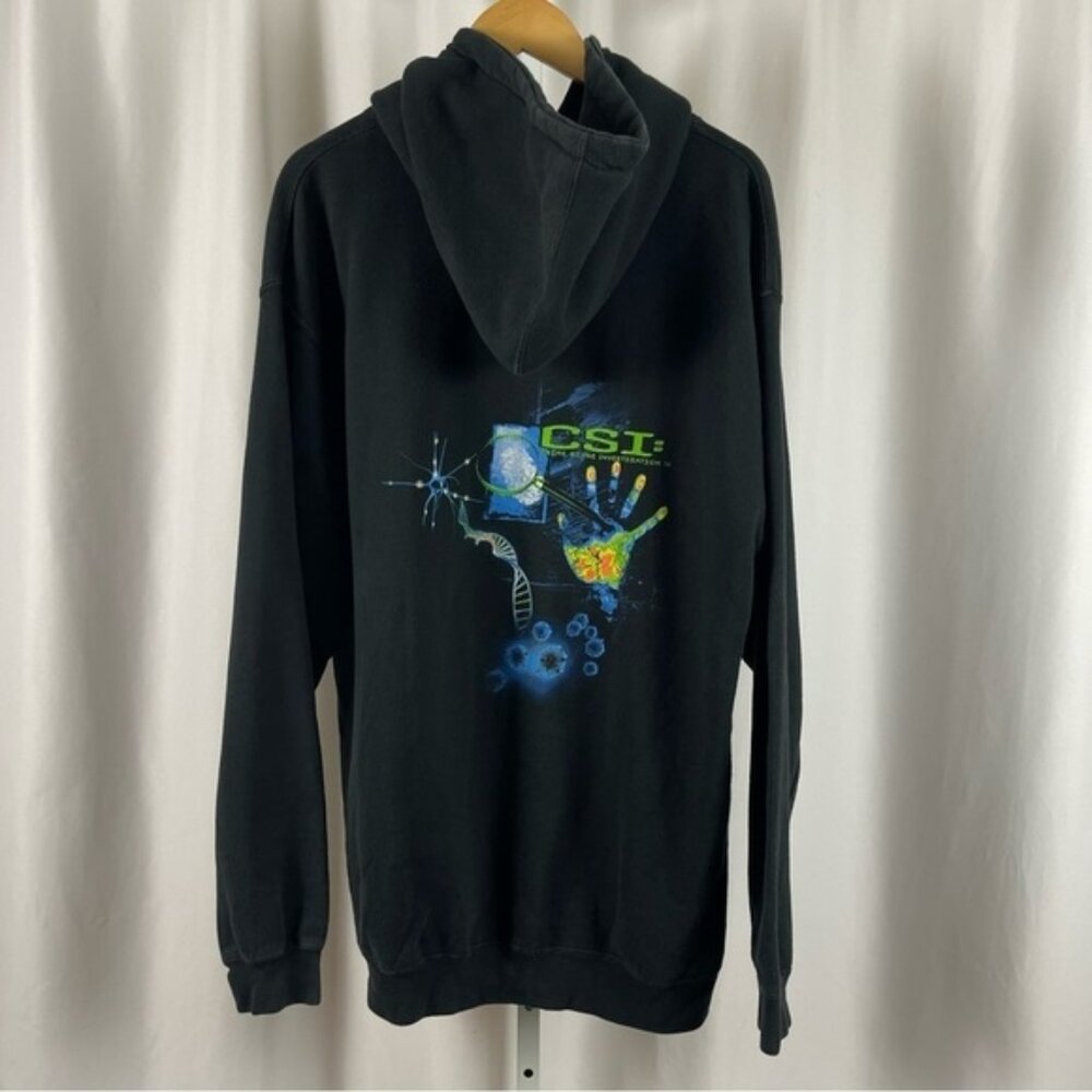 CSItem Large Graphic Hooded Hoodie Sweatshirt Crime Show TV Science Forensics